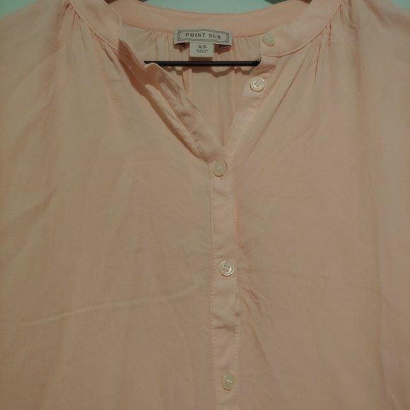 J. Crew Point Sur Blush Pink Drapey Popover Shirt Size XS - Picture 4 of 8